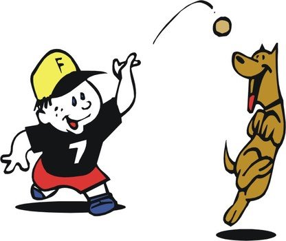 Cartoon Dog Playing N5