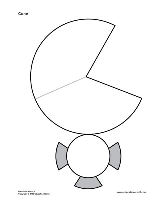 Printable 3D Shape Templates Cone