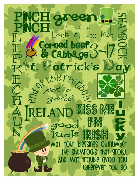 St Patricks Day Subway Art Printable