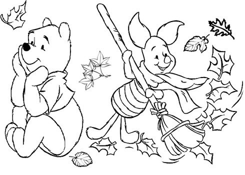 Kids Fall Coloring Pages