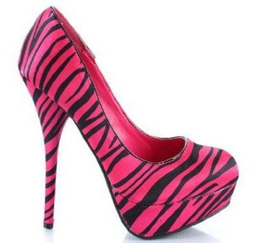 Hot Pink Zebra High Heels