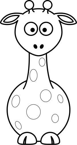 Giraffe Clip Art Black And White N12
