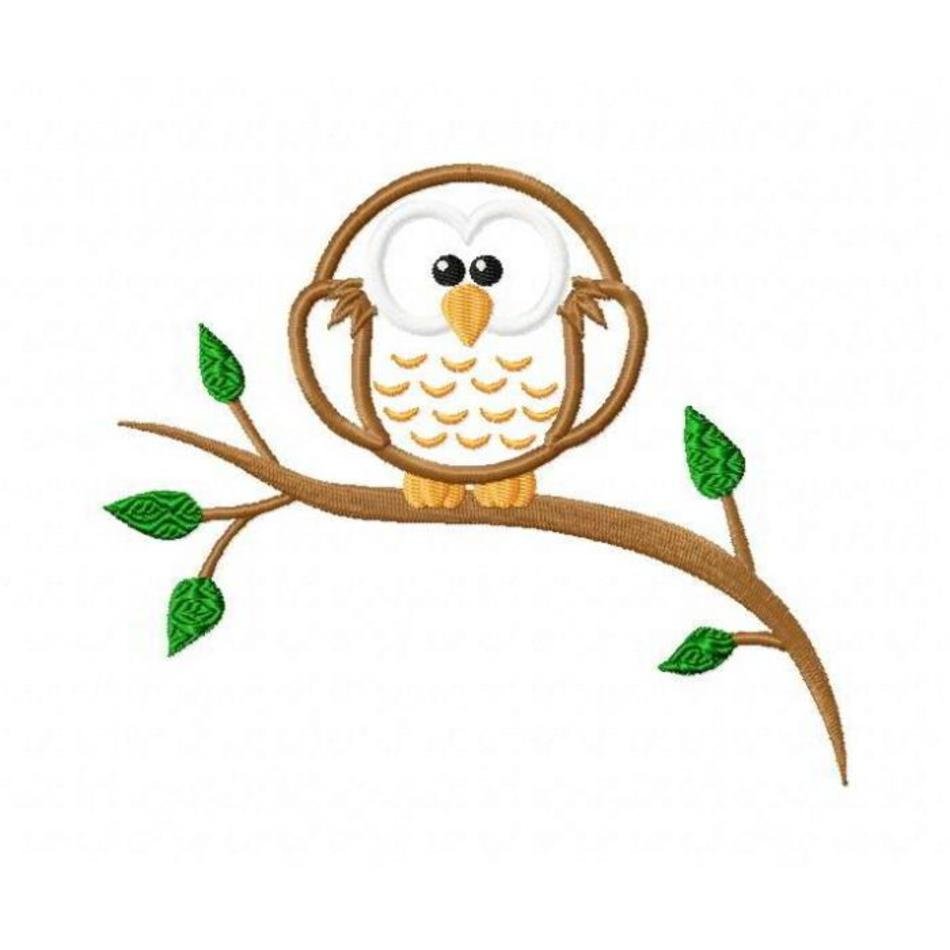 Cartoon Owl On Branch N2