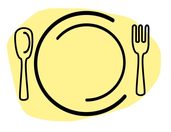Dinner Plate With Food Clip Art N14