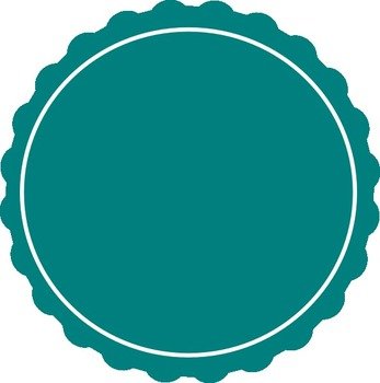 Scalloped Circle Clip Art N19