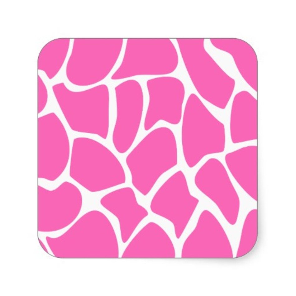 Pink Giraffe Print Clip Art