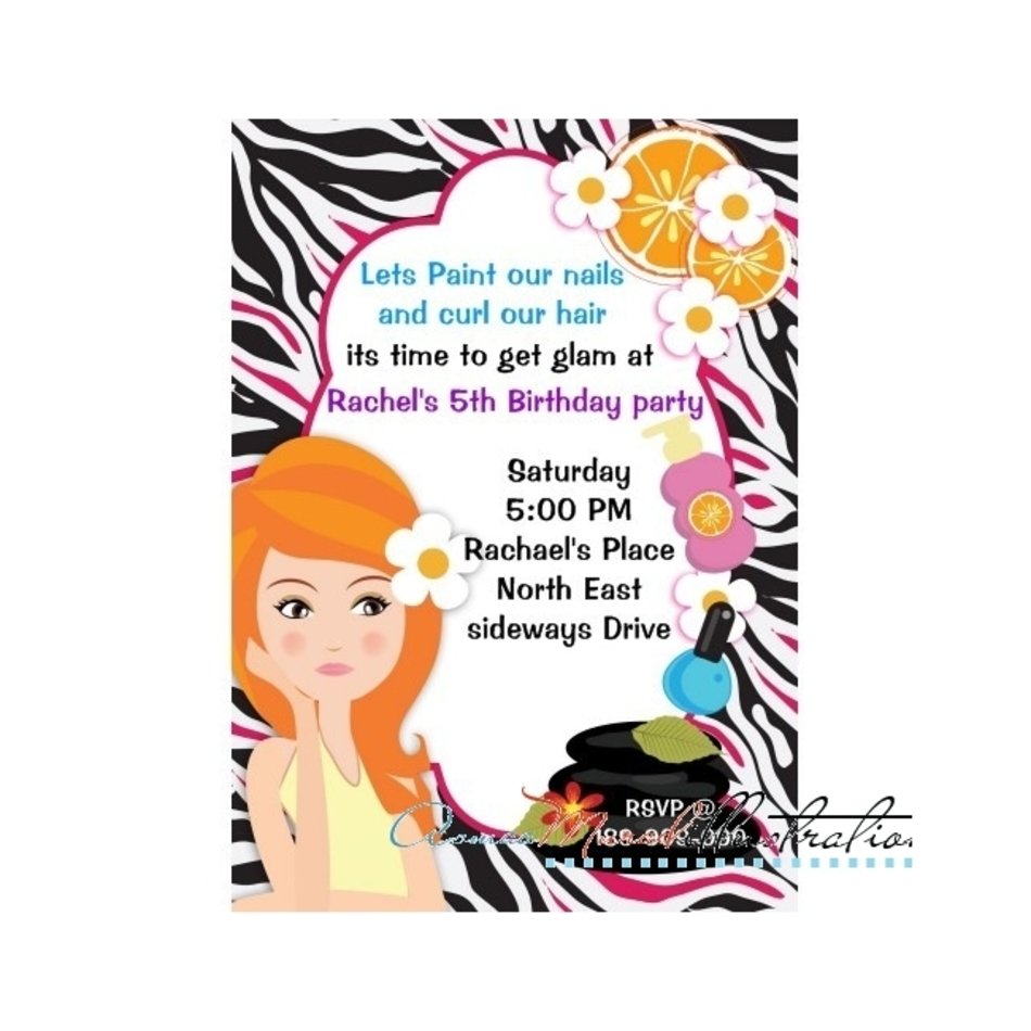 Spa Party Invitation Template