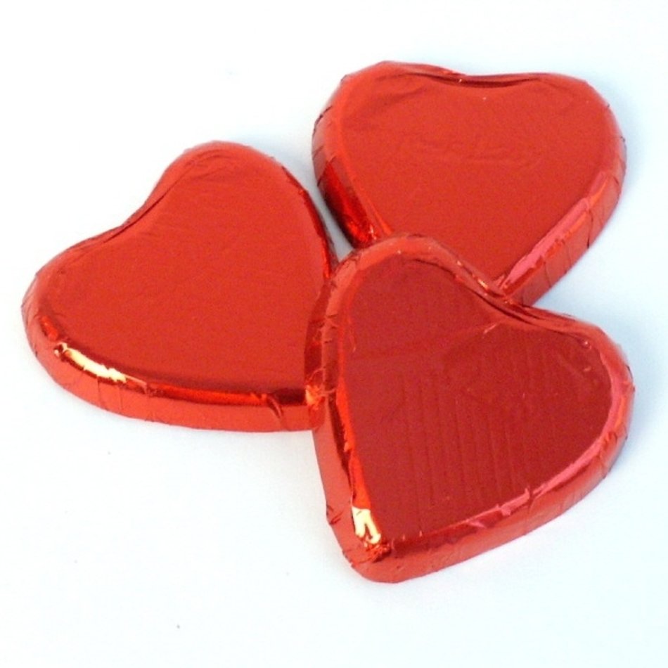 Large Chocolate Hearts Red