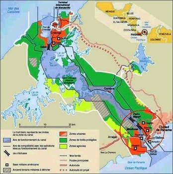 Map Of Panama Canal Zone
