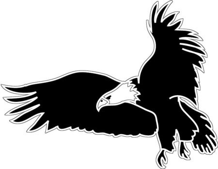 Eagle Head Silhouette Clip Art N2