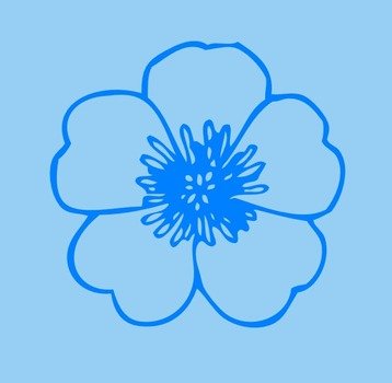 Blue Flower Clip Art N82