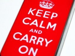 red Keep Calm and carry on drawing