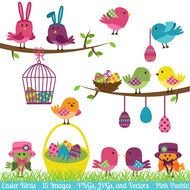 Spring Birds Clip Art N10