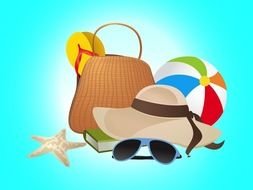 Colorful Beach Tools clipart