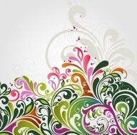 Abstract Background Floral Vector Illustration