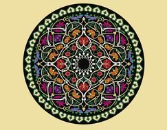 clipart of the abstract Circle Flower