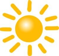 cartoon sun drawing on black background