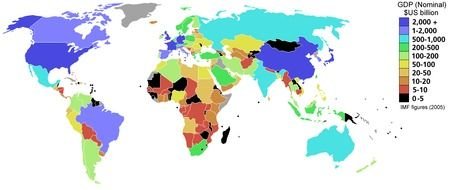 World GDP Map clipart