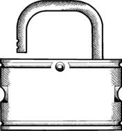 Free Clip Art Black And White Locks