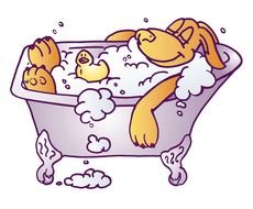 Dog Bath Clip Art N23