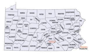 County Map Of Pennsylvania, usa