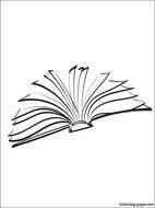 Open Book Coloring Page N3