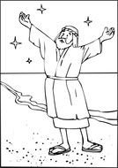 drawn bible hero in coloring book