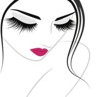 girl face with long Eye Lashes, drawing