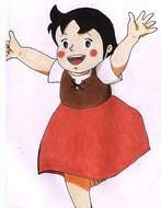 Heidi Cartoon as a graphic illustration