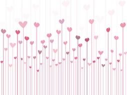 February hearts drawing