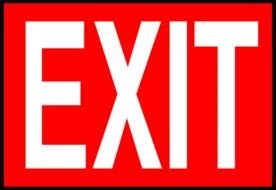 clipart with exit sign