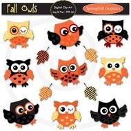 Halloween Clip Art Fall Owls