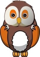 cartoon brown night owl