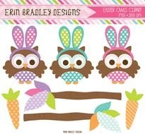 Easter Owl Clip Art N4