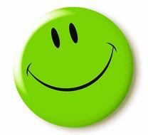 Green Happy Smiley Face drawing