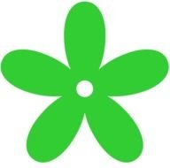 green Flowers Clip Art drawing
