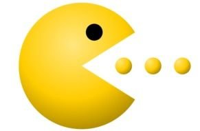 yellow pacman with dots