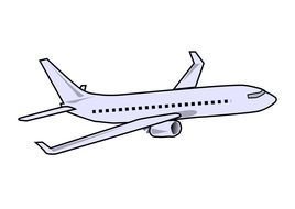 cartoon airplane on a white background