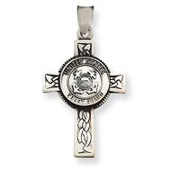 Sterling Silver US Coast Guard Cross Pendant 276172 IceCarats