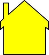 Yellow House Outline Clip Art