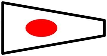Flag white red Clip Art