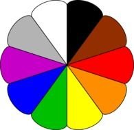 Color abstract flower drawing Clip Art