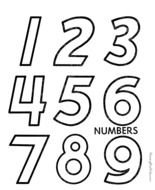 Number Coloring Pages For Preschoolers