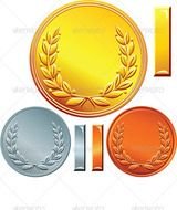 Gold Silver Bronze Medal Coin
