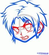 Angry Anime Face Draw