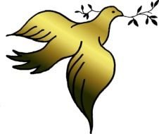 dove with branch in beak as clipart