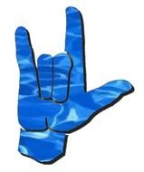 ASL Clip Art 5 4 I Love You ILY Handshapes