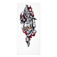 Skull With Tribal Tattoos