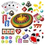 clipart of The Set Of Casino Elements