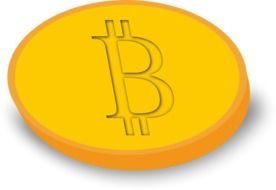 bitcoin coin on a white background